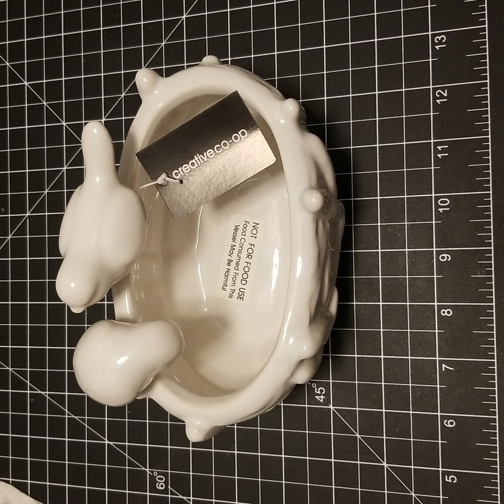 Ceramic Bird Nest, Bird Nest Bowl, White Bird Nest Creative co-op